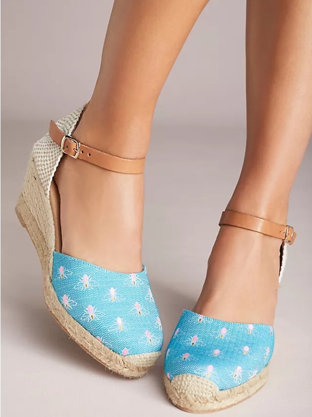 anthropologie critter wedge sandals size 7-7.5